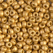 Miyuki rocailles Perlen 8/0 - Duracoat matted galvanized gold 8-4202F